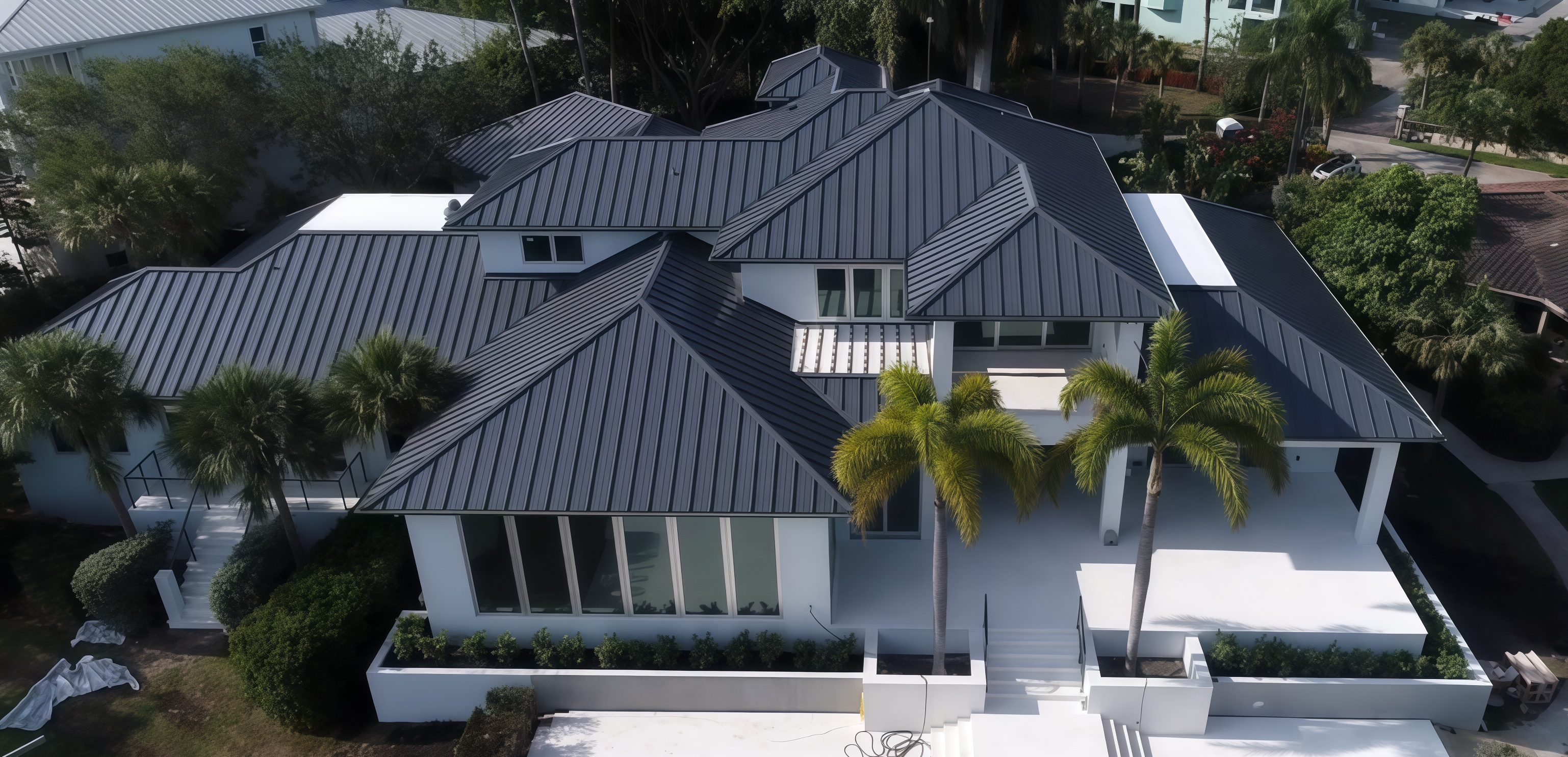 Metal roofing installation